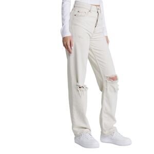 BDG Urban Outfitters Women's Cowboy Jeans Straight Leg Off White Size 29